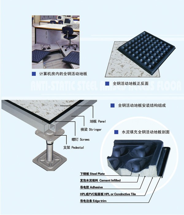 防静电活动高架空地板的技术参数
